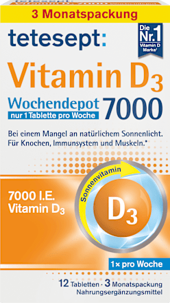 Vitamin D3 Wochendepot 7000 Tabletten tetesept