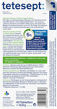 Laktase 21.000 (40 Stück)  tetesept