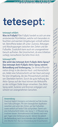 Fußpilz Entferner Spray tetesept