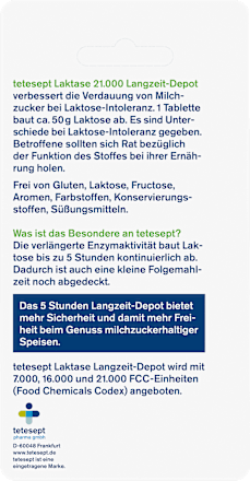 Laktase 21.000 (40 Stück)  tetesept