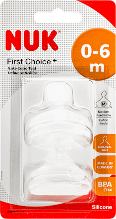 First Choice silikonski sisač veličina M, 0-6mj. NUK