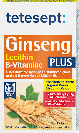Ginseng 330 plus Lecithin + B-Vitamine Mini-Tabletten tetesept