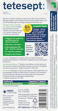 Laktase 22000 Mini Tabletten 40 St tetesept