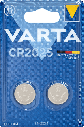 Professional Electronics CR2025 Lithium Knopfbatterien Varta