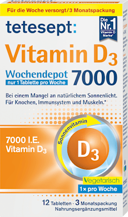 Vitamin D3 Wochendepot 7000 Tabletten tetesept