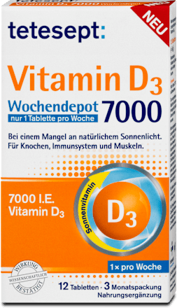 Vitamin D3 Wochendepot 7000 Tabletten tetesept