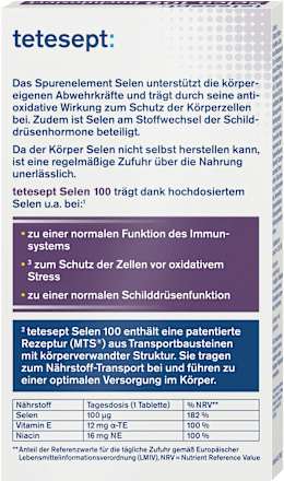 Selen 100 hochdosiert Mini-Tabletten tetesept