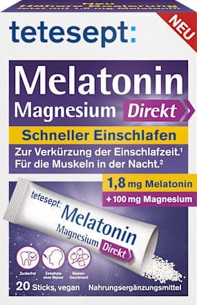 Melatonin + Magnesium Direkt Sticks 20 St tetesept