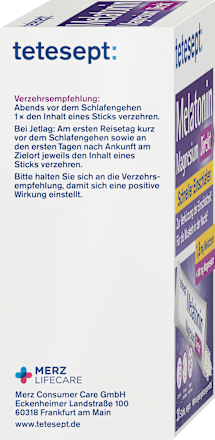 Melatonin + Magnesium Direkt Sticks 20 St tetesept