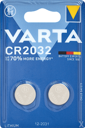 Batterie Knopfzelle CR 2032 Lithium Varta