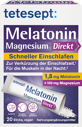 Melatonin + Magnesium Direkt Sticks 20 St tetesept