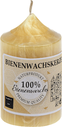 Kerze aus 100 % Bienenwachs mit Struktur (8 cm) Dekorieren & Einrichten