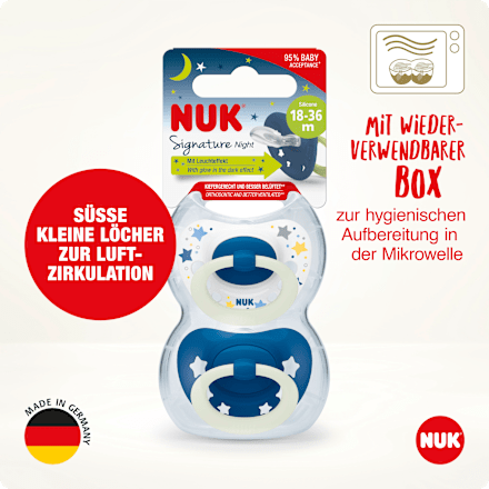 Schnuller Signature Night 18-36 Monate sortiert NUK
