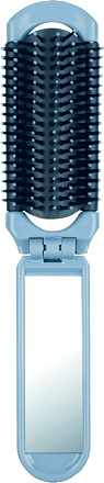 Сгъваема четка за коса с огледало, различни цветове/мотиви TITANIA