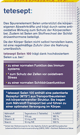 Selen 100 Tabletten 40 St tetesept