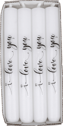 Leuchterkerzen "i love you" Dekorieren & Einrichten