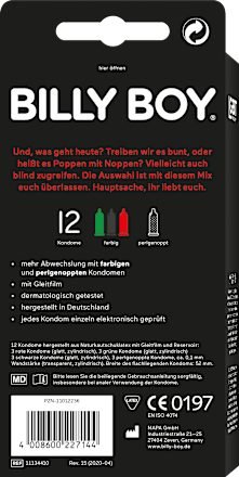 Bunte Vielfalt Kondome BILLY BOY