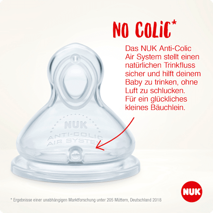 Babyflasche aus Glas First Choice+ blau 0-6 Monate 240 ml NUK