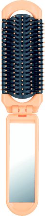 Сгъваема четка за коса с огледало, различни цветове/мотиви TITANIA