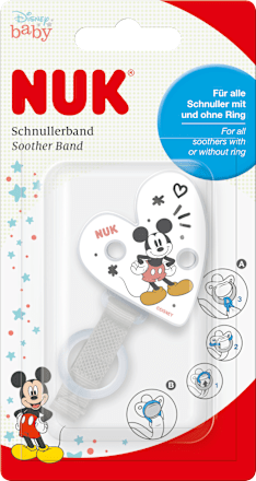 Schnullerband weiß Disney Mickey NUK
