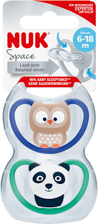 Ciuccio in silicone 6-18m Space assort. NUK