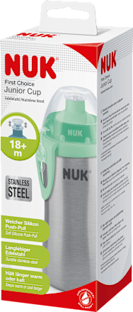 Trinkflasche Kinder Edelstahl grau, 215 ml NUK