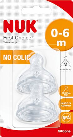 Trinksauger First Choice+ Silikon, Gr. M (Milch), 0-6 Monate NUK