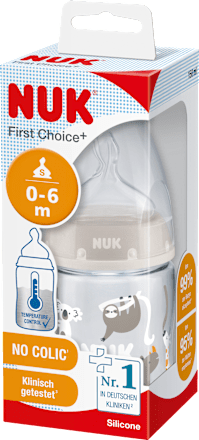 Babyflasche First Choice, grau, 0-6 Monate, 150ml  NUK