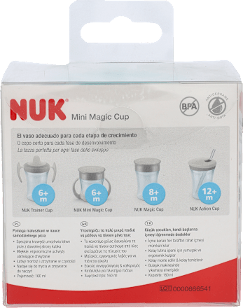 Kubek do nauki picia EVILUTION Mini Magic Cup z ustnikiem 360°, 160 ml od 6 mies. NUK