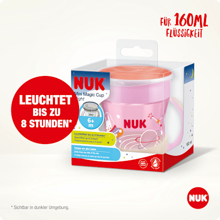 Trinklernbecher Mini Magic Cup Night rosa, ab 6. Monat, 160 ml NUK