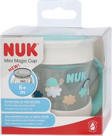 Kubek do nauki picia EVILUTION Mini Magic Cup z ustnikiem 360°, 160 ml od 6 mies. NUK