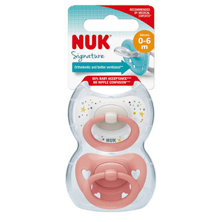 Signature suzetă din silicon, 0-6 luni NUK
