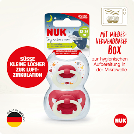 Schnuller Signature Night 18-36 Monate sortiert NUK