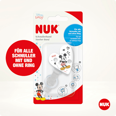 Schnullerband weiß Disney Mickey NUK