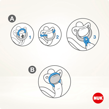 Schnullerband weiß Disney Mickey NUK