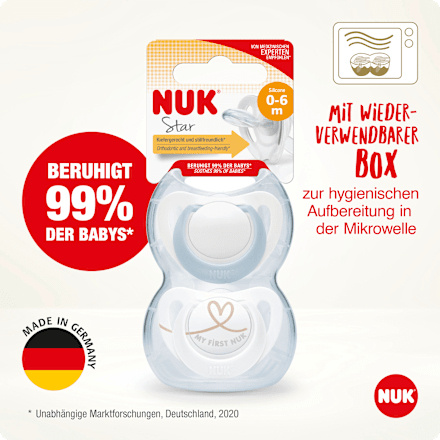 Schnuller Star 0-6 Monate sortiert NUK