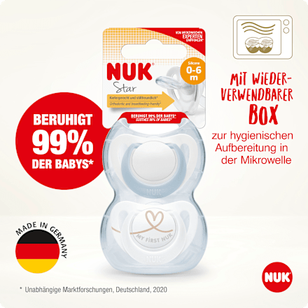 Schnuller Star blau 0-6 Monate NUK