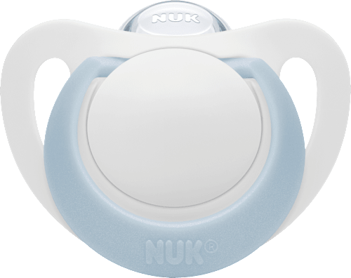 Schnuller Star Silikon, blau/weiß, Gr.0, 0-2 Monate NUK
