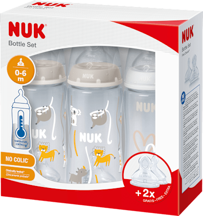 Starterset First Choice Temp. Control creme/weiß, 5tlg NUK