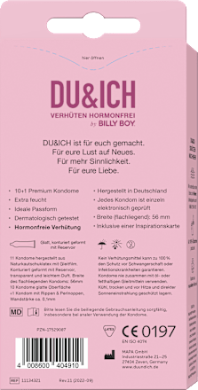 Kondome Du&Ich Premium besonders Feucht BILLY BOY