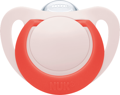 Schnuller Star Silikon, gelb/rot, Gr.3, 18-36 Monate NUK