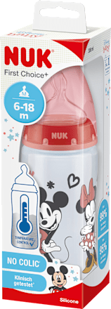 Babyflasche First Choice, rot, 6-18 Monate, 300ml  NUK