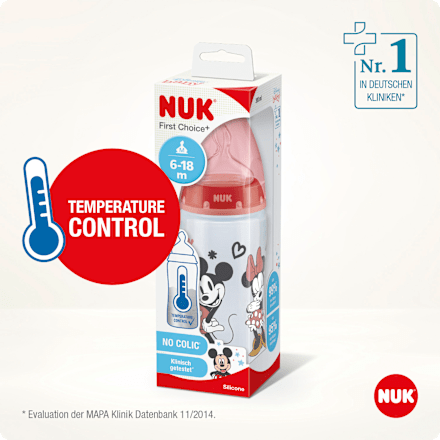 Babyflasche First Choice, rot, 6-18 Monate, 300ml  NUK