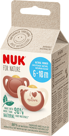 Schnuller for Nature Latex, rot, Gr.2, 6-18 Monate NUK