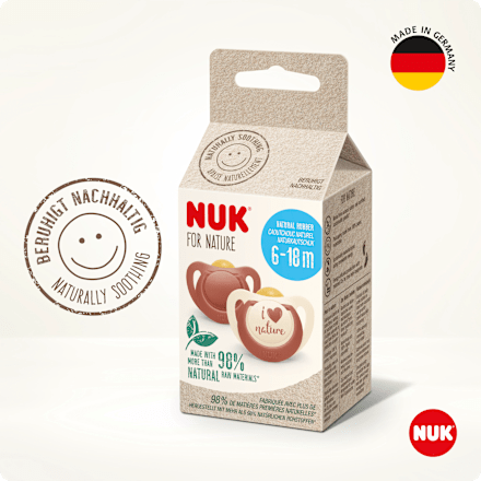 Schnuller for Nature Latex, rot, Gr.2, 6-18 Monate NUK