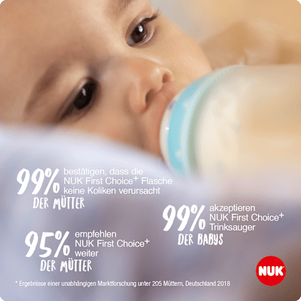 Babyflasche First Choice, grau, 0-6 Monate, 150ml  NUK
