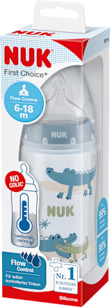 Babyflasche First Choice, blau, 6-18 Monate, 300ml NUK