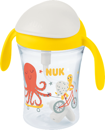Trinkhalmbecher Motion Cup gelb, 230 ml NUK