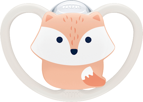 Schnuller Space Silikon, aprikose/blau, 0-6 Monate NUK