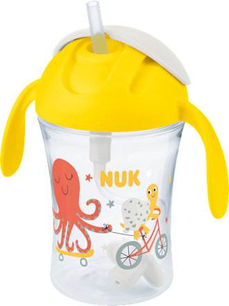 Trinkhalmbecher Motion Cup gelb, 230 ml NUK